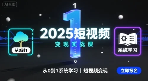 2025短视频变现实战课，从0到1系统学习短视频变现-UMuse轻创网