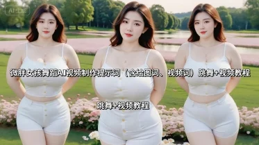 微胖女孩舞蹈AI视频制作提示词(含绘图词、视频词) 跳舞+视频教程-U·Muse