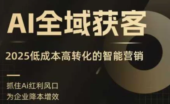 AI全域获客实训营，2025低成本高转化的智能营销，精准找客，高效营销-UMuse轻创网