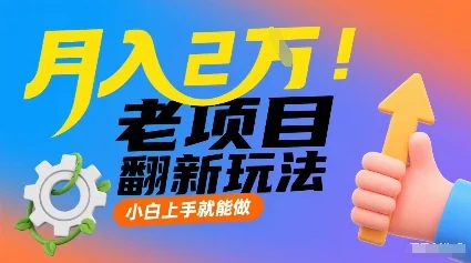 月入2W！老项目翻新玩法，小白上手就能做，非常容易上手-UMuse轻创网