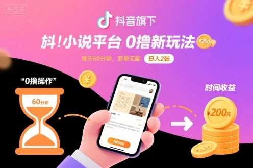 抖音旗下小说平台0撸新玩法，每天挂G60分钟，简单无脑，日入2张【揭秘】-UMuse轻创网