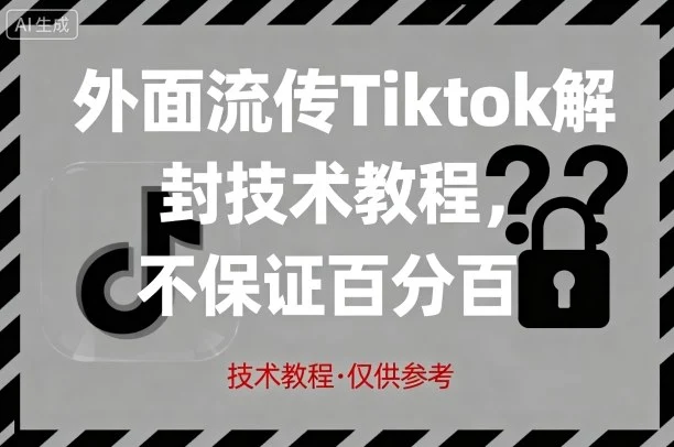 外面流传Tiktok解封技术教程，不保证百分百，具体自测-UMuse轻创网