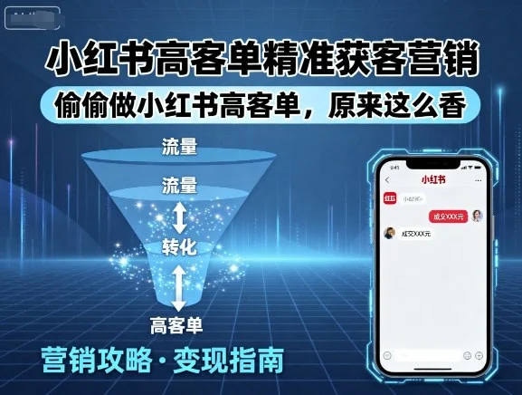 小红书高客单精准获客营销，偷偷做小红书高客单，原来这么香-U·Muse