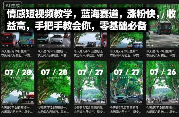 情感短视频教学，蓝海赛道，涨粉快，收益高，手把手教会你，零基础必备-UMuse轻创网