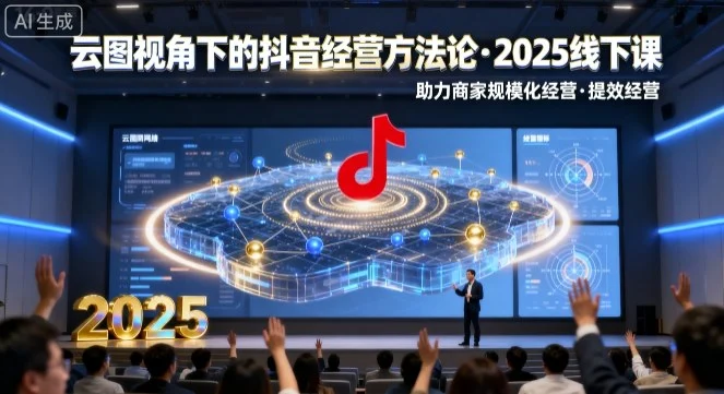 云图视角下的抖音经营方法论，2025线下课，助力商家规模化经营，提效经营(录音+字幕)-U·Muse