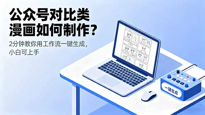 公众号对比类漫画如何制作？2分钟教你用工作流一键生成，小白可上手-U·Muse