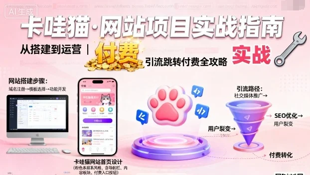 卡哇猫·网站项目，网站搭建与运营以及引流跳转付费-U·Muse