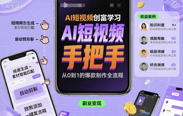 AI短视频创富学习，手把手教会你制作AI短视频-U·Muse