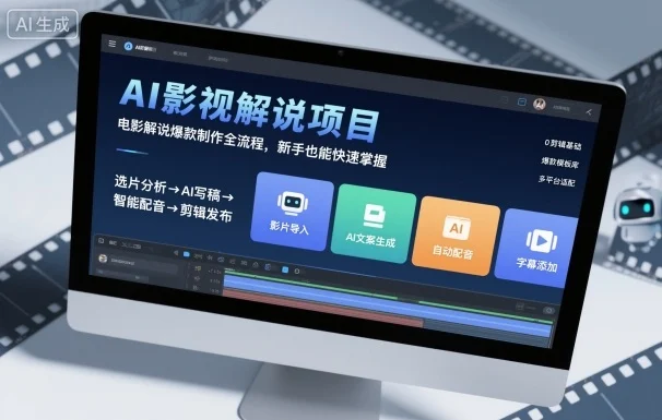 AI影视解说项目,电影解说爆款制作全流程,新手也能快速掌握-UMuse轻创网
