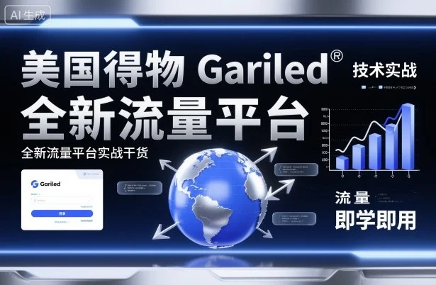 美国得物Gariled技术实战,全新流量平台实战干货,即学即用-UMuse轻创网